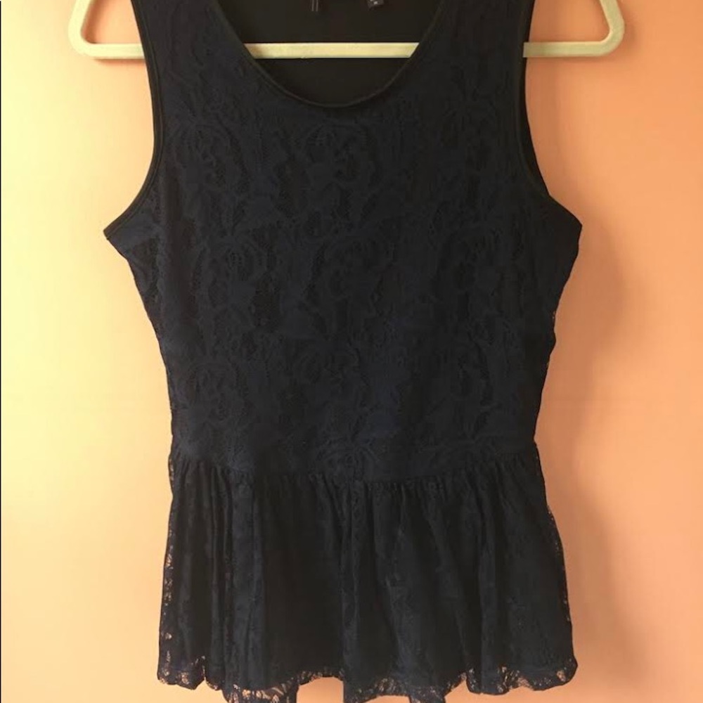 Dex | Sleeveless Lace Peplum Top